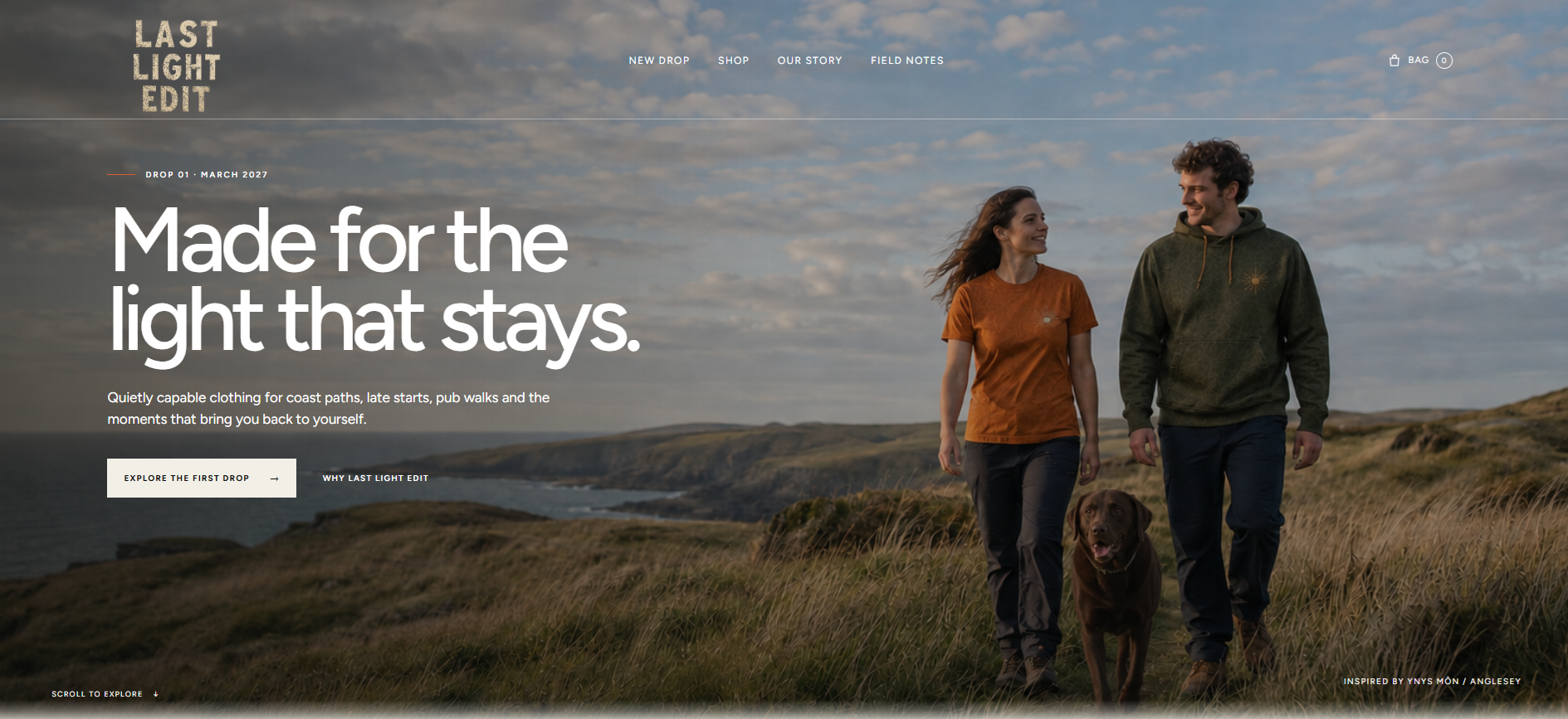 Last Light Edit website homepage